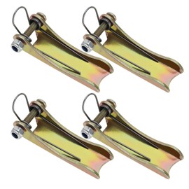 OTOTEC Pack of 4 2.2 Inch 56 mm Anti-Trip Safety Latch Metal Towing Receiver Hook 1.9 mm Thick Steel Plate Hook Safety Latch Replacement for Crane Hook Trailer