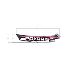 Polaris ATV Front Cover Decal, Polaris, Pink, Right, Genuine OEM Part 7184930, Qty 1