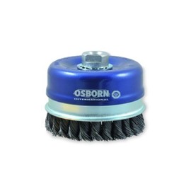 Osborn 0002608185 - Cepillo taza acero de alambre trenzado con tuerca M14 y filamento Ø 0.80 mm (120 x (25 + 25))