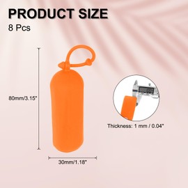 PATIKIL 8 Pack Silicone Travel Sleeves for Toiletries, Reusable Leak Proof Travel Bottle Covers for Travel Size Container Cruise Ship Essentials, Orange