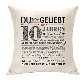 10th Birthday Gifts Decoration Gifts for 10 Year Old Girls Boys, Birthday Gifts for 10 Years Children from Parents Birthday Keepsake Square Pillow Waist Pillowcase (10th)