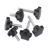 BOZONLI Star Grip Screws, Threaded Clamping Knob, Black Plastic Hand