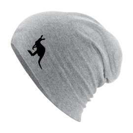 Huuraa Beanie Kangaroo Silhouette Gift Kangaroo Gift Idea, heather grey, Unit size