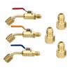 6PCS Refrigerant Angled Compact Ball Valve Fit for R410A R134A
