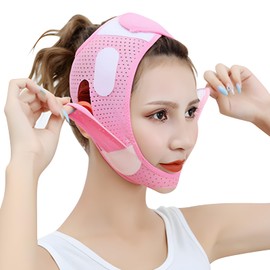 V Line Lifting Mask, Reusable Double Chin Reducer for Both Ladies and Gentlemen. Breathable Face Slimming Strap, Chin Strap for Sleeping，Enhancing Jawline Definition and Combatting Skin Sagging