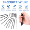 JONMON Mini Drill Bit Set, 12Pcs 0.5-2mm Micro Twist Drill