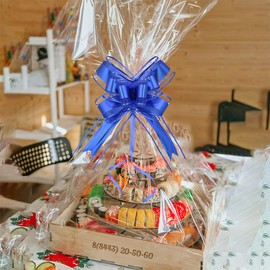 WEWILUCK Bows for Gift Basket - 15PCS Perfect Large Blue Gift Bows for Gift Wrapping, Pull Bows for Man Present Decoration Birthdays Holiday and More(Royal Blue, 6 inches)