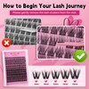 DIY Eyelash Extension Kit, Individual Eyelash Kit with 144 Pieces