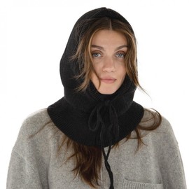 Winter Cashmere Balaclava Knit Hat & Neck Warmer lf1270 Free Size/Khaki 3ea