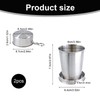 PHMING Set of 2 Folding Cups, Stainless Steel 150 ml,