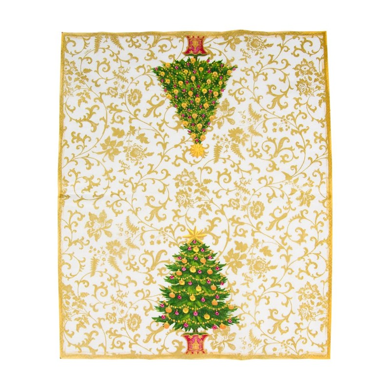 Caspari Gilded Tree Guest Towel Napkins - 15 Per Package