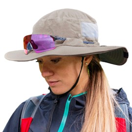 TOP-EX Womens Sun Hat with Ponytail Hole for Small Heads Wide Brim UV Protection Packable Bucket Sunhat for Summer Travel Outdoor Gardening Waterproof Breathable Grey S/M