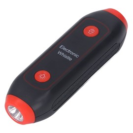 Silbato Electrónico, Funciona con Pilas, 3 Tonos, 3 Niveles de Volumen, Silbato sin Soplado con Cordón de Luz LED, Silbato de Emergencia de Alto Volumen para Entrenadores, árbitros (Rojo)
