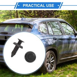 VekAuto 100 Pcs Rivet Clips, 28 x 15.5mm Fasteners Retainer Clip Universal for Car Plastic Black