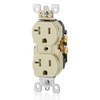 Leviton T5820-I, 20 Amp Tamper-Resistant Duplex Outlet, Ivory