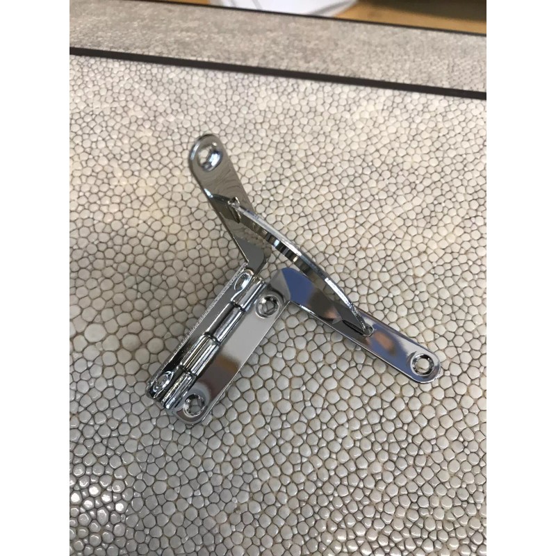 Unbranded Pair of Nickel plated Quadrant box Hinges 42mm X