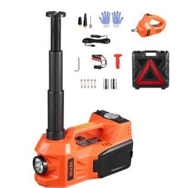 VEVOR Powerful Electric Car Jack, 5 Ton/11023 LBS Hydraulic Jack with Electric High-efficiency Impact Wrench，Portable Car Lift with Built-in Inflatable Pump, and LED Light SUV MPV Truck Repair:_5 Tons /11000 lbs With Configured Inflatable Funca