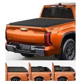 TIPTOP Soft Tri-Fold Tonneau Cover Truck Bed for 2022 2023 2024 2025 Tundra 5.5ft Bed (66.7") | TPX3 |for Models with or Without The Deck Rail System|..