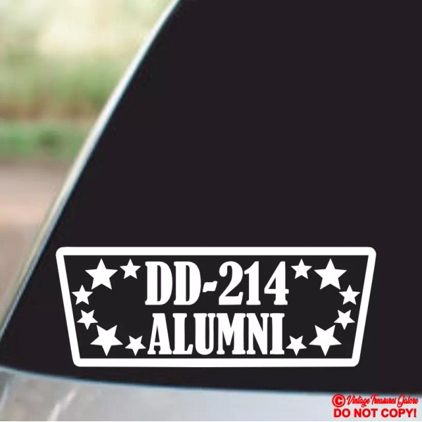 Oracal DD-214 ALUMNI Vinyl Decal Sticker Window Bumper RETIRED US
