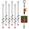 GrowGlow 6 Pack 18'' Ground Anchors Screw in Heavy Duty