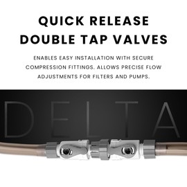 Ultum Nature Systems Delta Quick Release Double Tap Valve for Aquarium Canister Filters (5/8" (16/22mm))