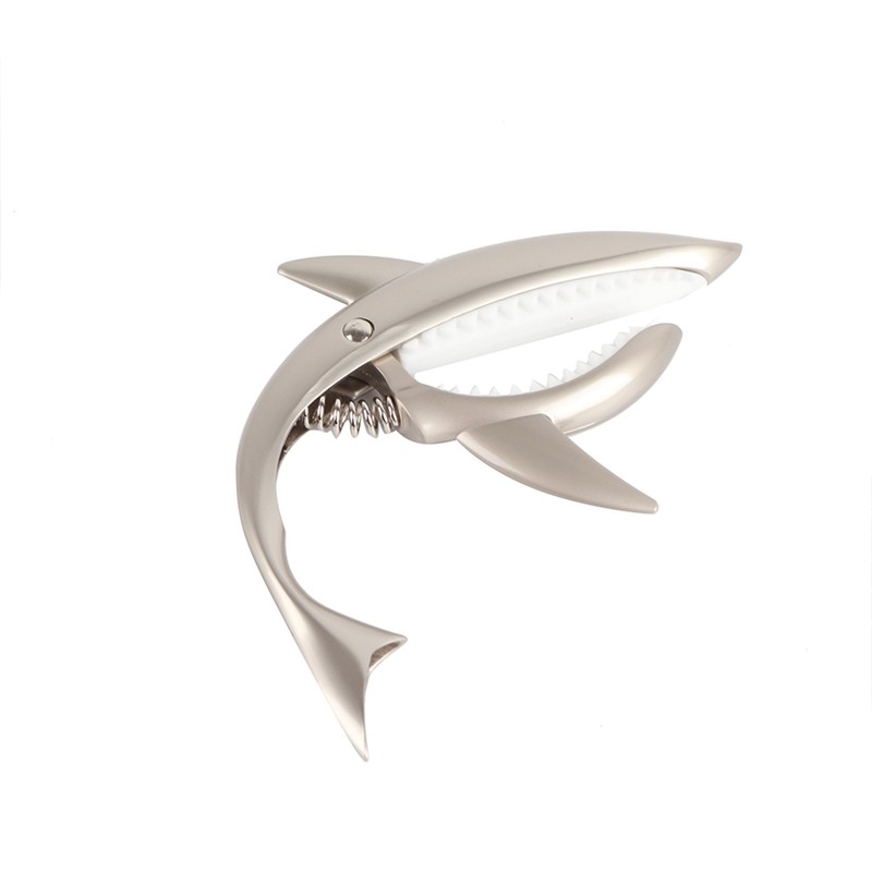 Zinc Alloy Shark Design Guitar Capo Quick Change Clamp Key