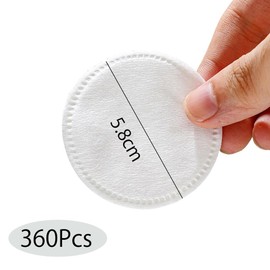 Esforzarse 360 Pcs Thickened Three Layer Makeup Cotton Pads, Cotton Makeup Remover Pads Make-up Remover Pads for Face Soft and Absorbent Facial Remover Rounds for Makeup Removal and Cleansing