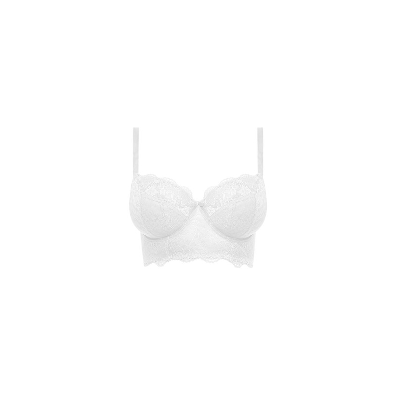 Freya Fancies Longline Plunge Bra White White 36B