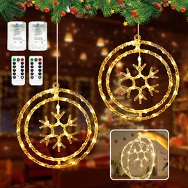 HEYIDAMAI Christmas Lighting Window, Christmas Decoration Window Illuminated, Christmas Lights Window, Lights Christmas (Warm Light-A)