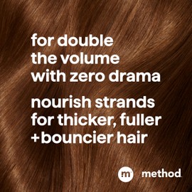 Method Volumizing Shampoo, Pure Peace with Rose, Peony, and Pink Sea Salt Scent Notes, Paraben and Sulfate Free, 14 oz (Pack of 1)