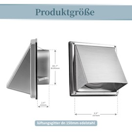 Insvrecho 6-Inch Dryer Vent Cover Outdoor for House, Exhaust vent Wall Vent Outside