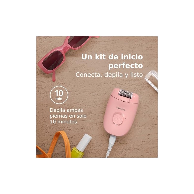 Philips Depiladora Eléctrica Serie 2000 para Mujer Uso en Piernas