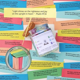 Bible Verse Jar, Read Me When Bible Verses Jar for Emotions and Feelings,Religious Gifts For Women,Scripture Prayer Cards Hope Jar,Bible Study Church Christian Gifts,Christmas Gifts (2pcs)