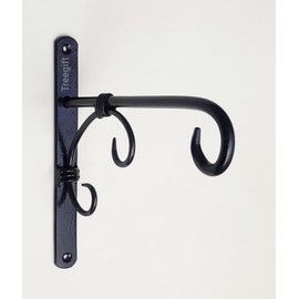 Arshi Nautical Black Iron Outdoor Hanging Brackets Wall Hooks for Bird Feeder Lanterns Wind Chimes Planters,Plants,Flower Pots, with Screws, Small, AR2024