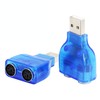GELRHONR USB to PS2 Adapter，USB to Dual PS/2 Keyborad &