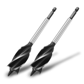hsawbit 2pcs x 25mm x 165mm Wood Drill Bit, Auger Drill Bits for Wood 1/4 Inch Hex Shank Woodworking Hole Drill Bit
