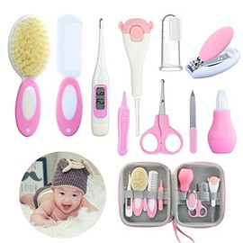 Baby Care Kits,Baby Grooming Kit,10 in 1 Newborn Essentials Must Haves,Baby Nail Clippers Baby Brush Baby Comb Earpick Nose Cleaning Tool Baby Nail Fi