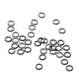 50 Pack Fly Fishing Tippet Rings, 2mm Tippet Rings Stainless Steel Tippet Connectors for Trout Salmon Crappie Bluegill Steelhead Black