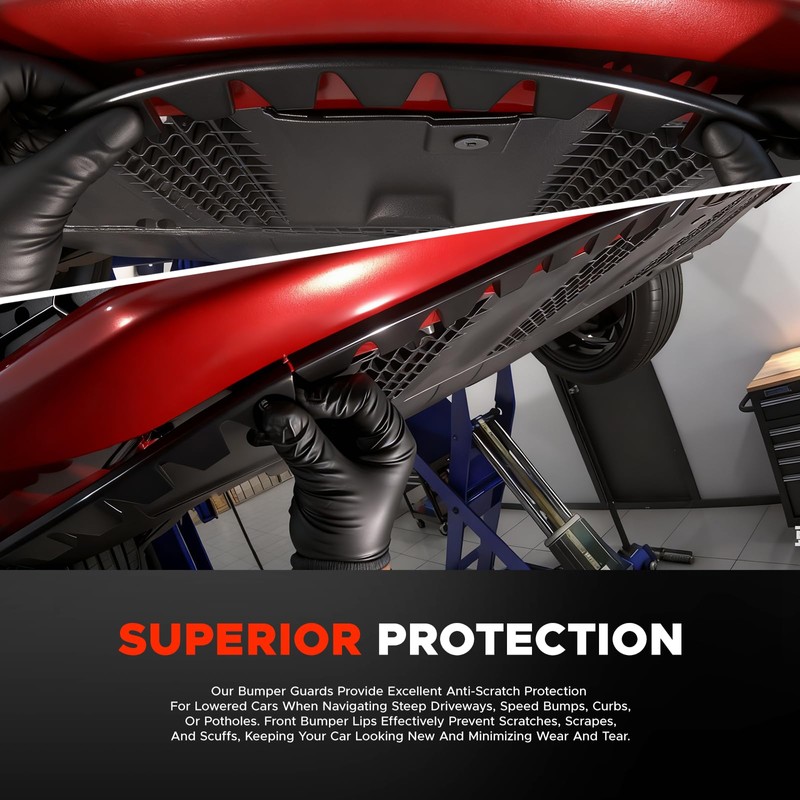 Universal Front Bumper Scrape Guard, Skid Plate Protection Kit Compatible