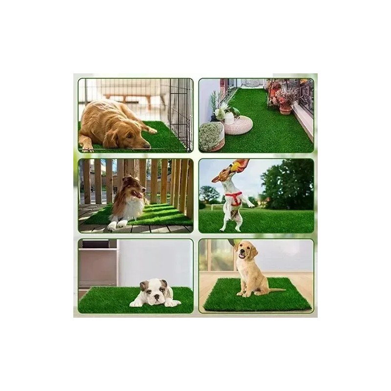 Alfombra Césped Perros Fengtuilie 71x46cm Lavable Ecológica Verde