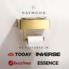 Day Moon™ Brushed Gold Toilet Paper Holder with Shelf, Wipe