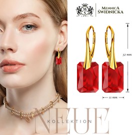 MŚ 1997 MENNICA ŚWIDNICKA Rattle Clasp Fashion Jewellery Earrings Necklace Silver 925 Hanging Jewellery Set Birthday Gift for Girlfriend Ladies and Girls Gift Jewellery Set for Women, Sterling Silver,