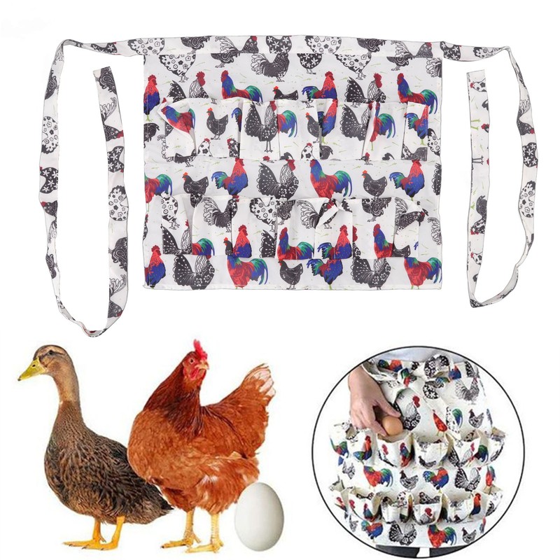Chicken Egg Collecting Apron 12 Deep Pockets for Hense Duck