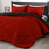 downluxe Queen Comforter Set - Red and Black Queen Comforter