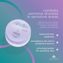 WeCare Extremecare Super Moisturizer for Sensitive and Dry Skin - Chemo Support Cream - Dermatological Care for Oncology Patients - Radiation Relief and Comfort - 4.23 oz