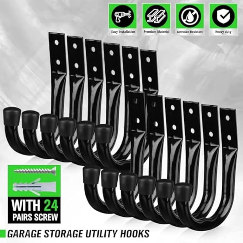 Snblzhef Heavy Duty Garage Storage Hooks,12pcs Bike Hooks for Garage