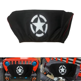 Winch Cover Waterproof and snowproof Heavy Duty 600D Breathable Oxford Fabric Dust-Proof Winch Protection Cover, Compatible with Most 8500-17500 Lbs Electric Winches for JK accessories etc.