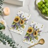 Horaldaily 100 Spring Disposable Paper Decorative Guest Napkins, Sunflower lavender