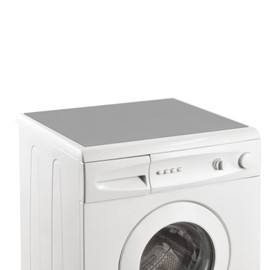 Washing Machine Cover, Washing Machine Cover, 60 x 60 cm, Washing Machine Cushion, Non-Slip Washing Machine Cover, Can Be Cut to Size for Washing Machine or Dryer, Grey