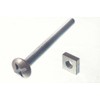 Pack of 8 Roofing Bolt Cross Head 6 Mm M6 X 70 Mm Length Bzp With Square Nuts